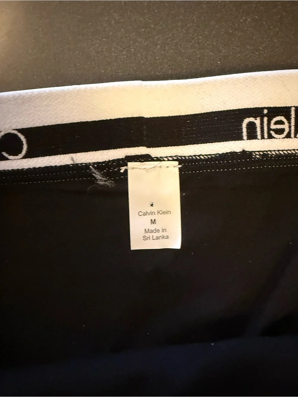 New Calvin Klein Black Boxer Briefs / Trunks with White Logo Waistband.